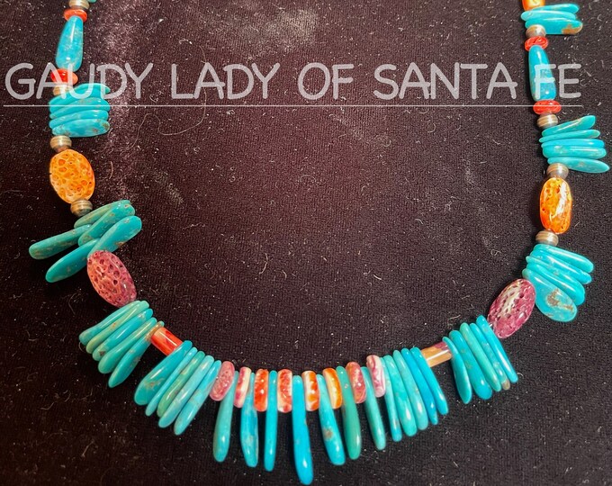 Turquoise Spiny Oyster Navajo Pearls