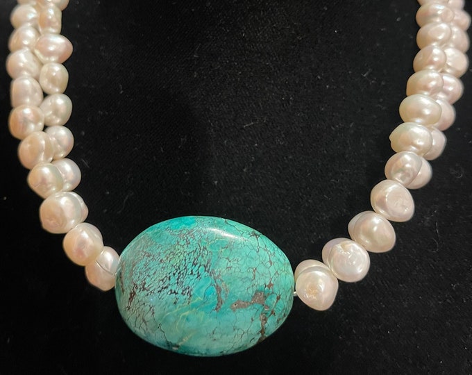 Turquoise Pearl Necklace