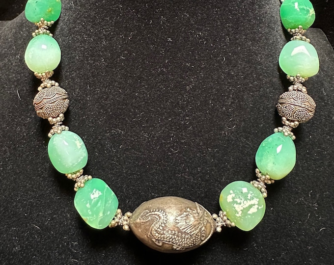 Vintage Chrysoprase Necklace