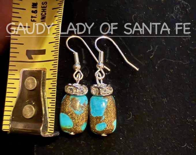 Turquoise Rhinestone Earrings