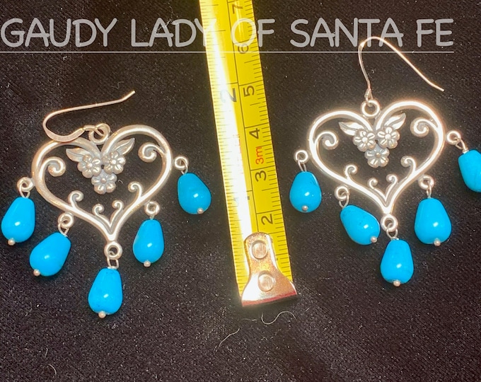 Turquoise Heart Earrings