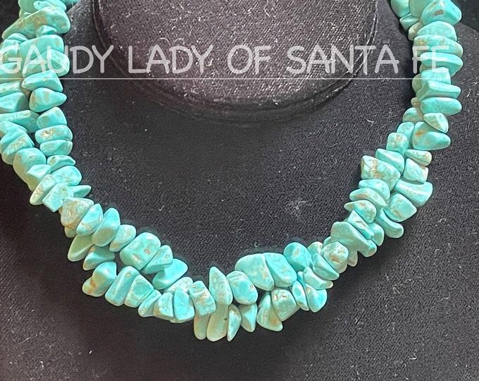 Turquoise Chips Necklace Magnesite