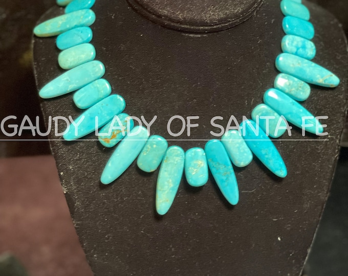 Turquoise Chocker Points of Turquoise Magnesite