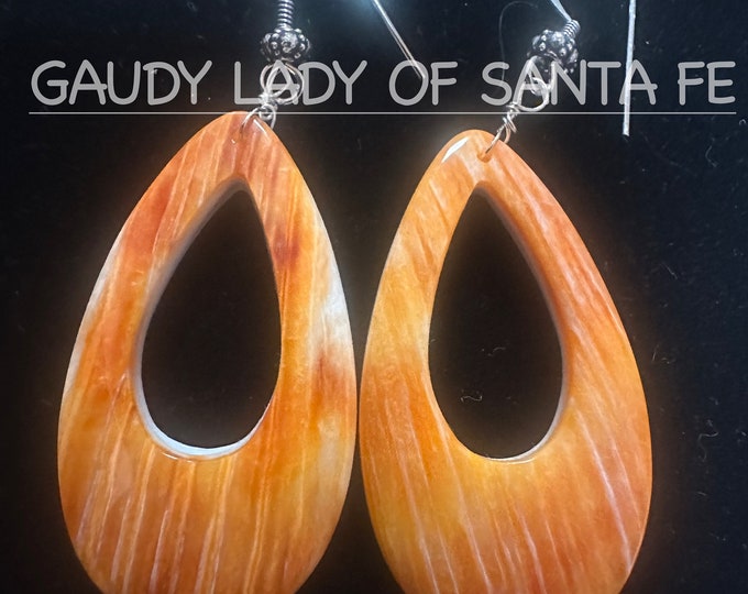 Orange Spiny Oyster Earrings