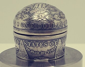 Exclusive Item! Original Silver Dollar Coin Jar. Amazing Art Piece!