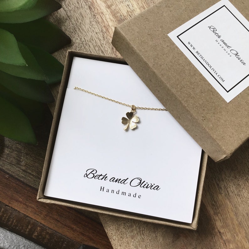 Silver Clover Charm Long Necklace main image 0