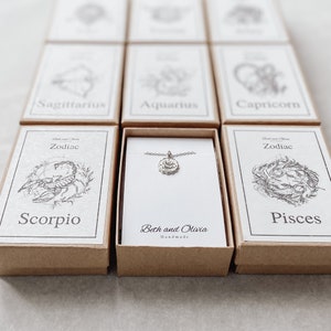Silver Mini Zodiac Coin Necklace, star sign necklace, zodiac pendant, silver zodiac charm, astrology necklace, zodiac medallion necklace