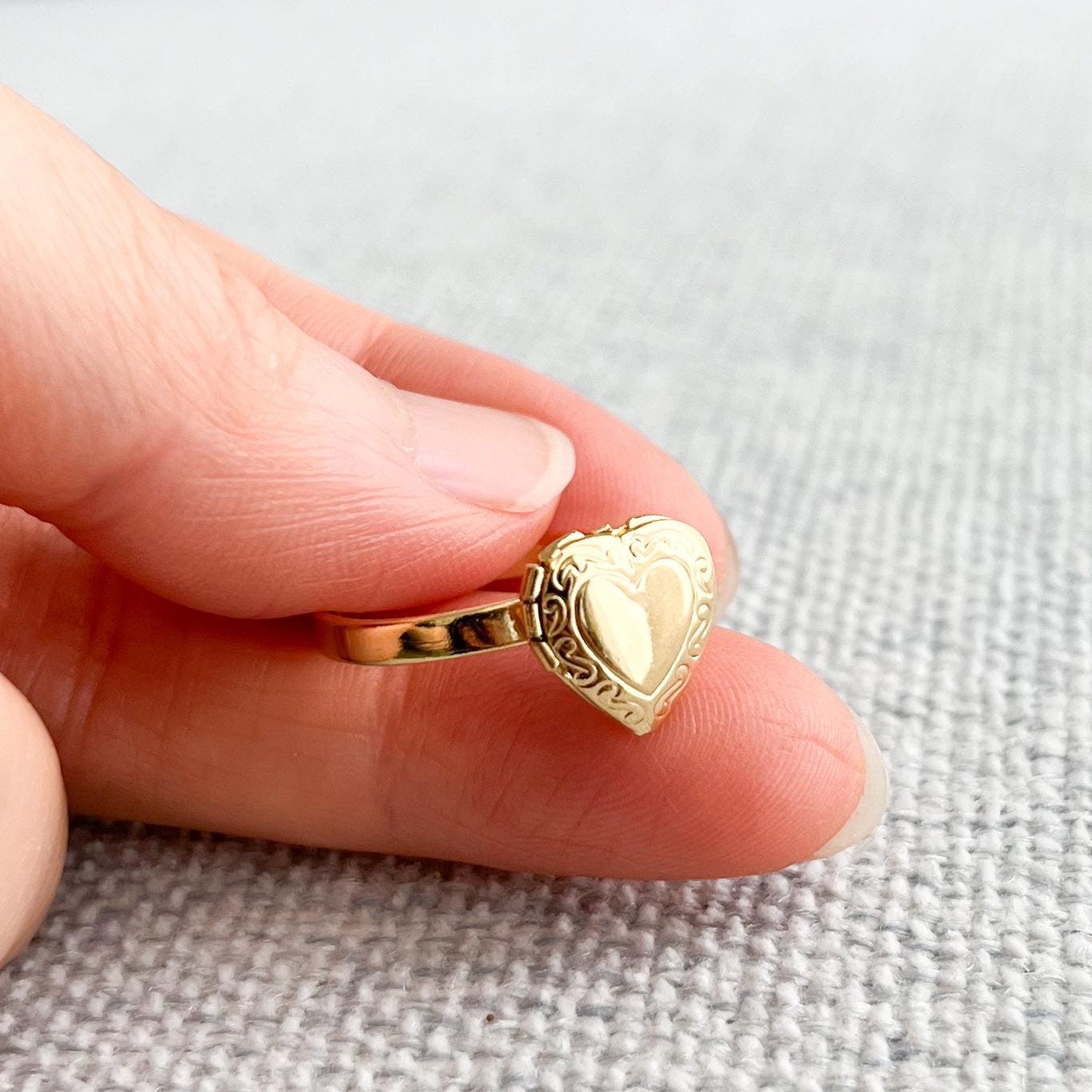 Perfume Locket Ring, Solid Perfume Ring, Perfume Ring
