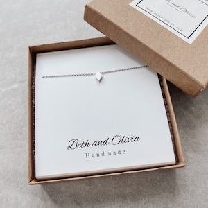 Silver Rhombus Necklace, silver charm necklace, silver rhombus charm, rhomus necklace, minimalistic necklace, tiny charm, simple necklace