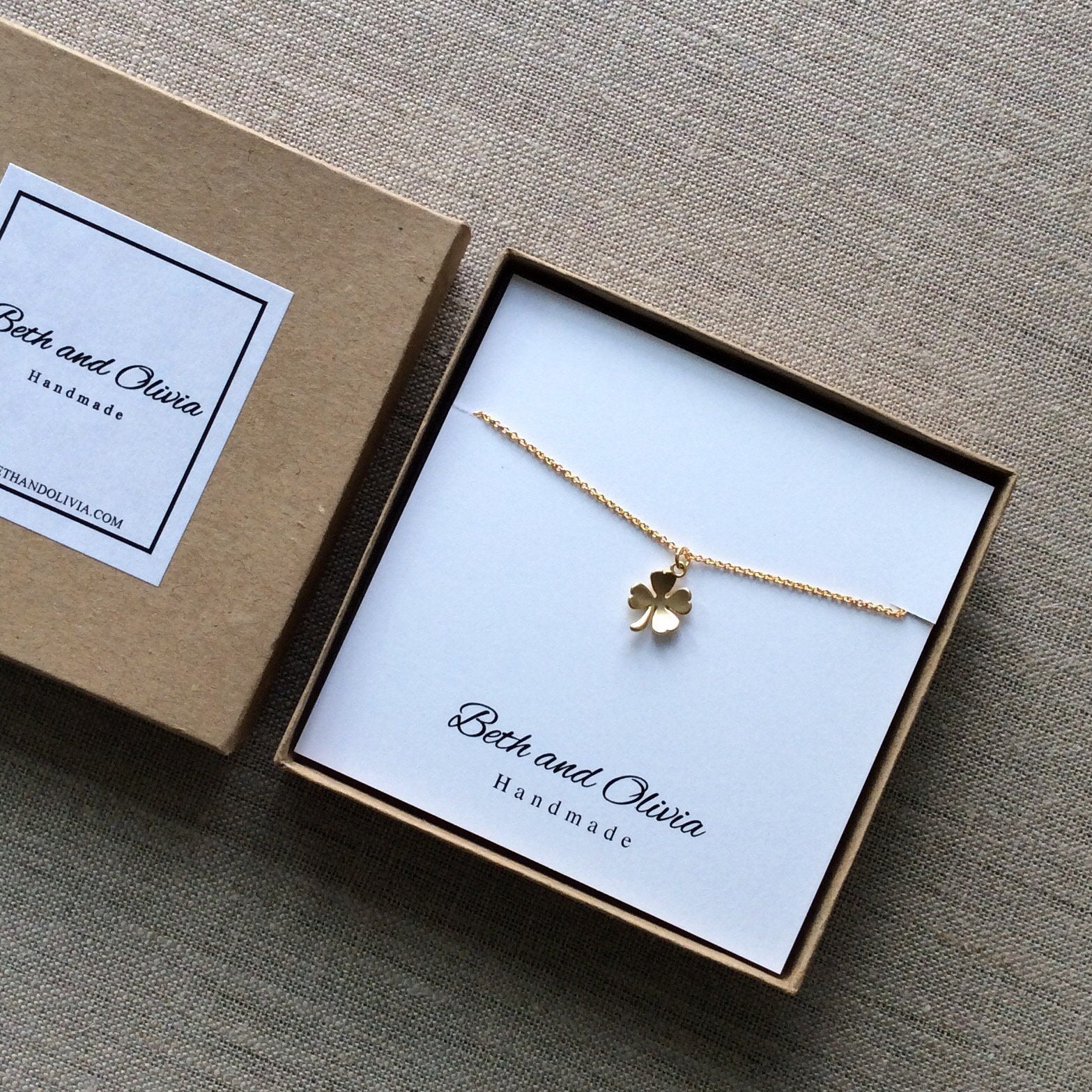 Gold Clover Necklace Clover Necklace Clover Charm Jewelry - Etsy