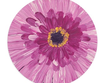 Purple Flower Round Mousepad