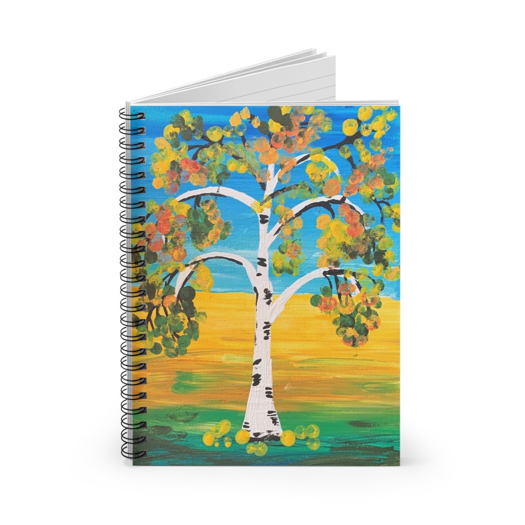 Birch Tree in Fall Spiral Notebook - Etsy