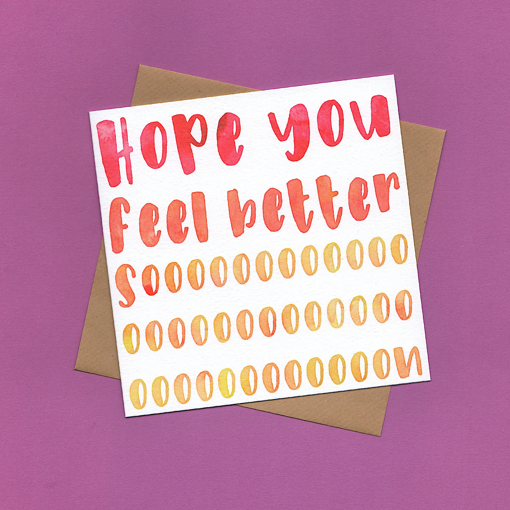 Get Well Soon Card | Card For Friend | Card For Colleague | Hope You