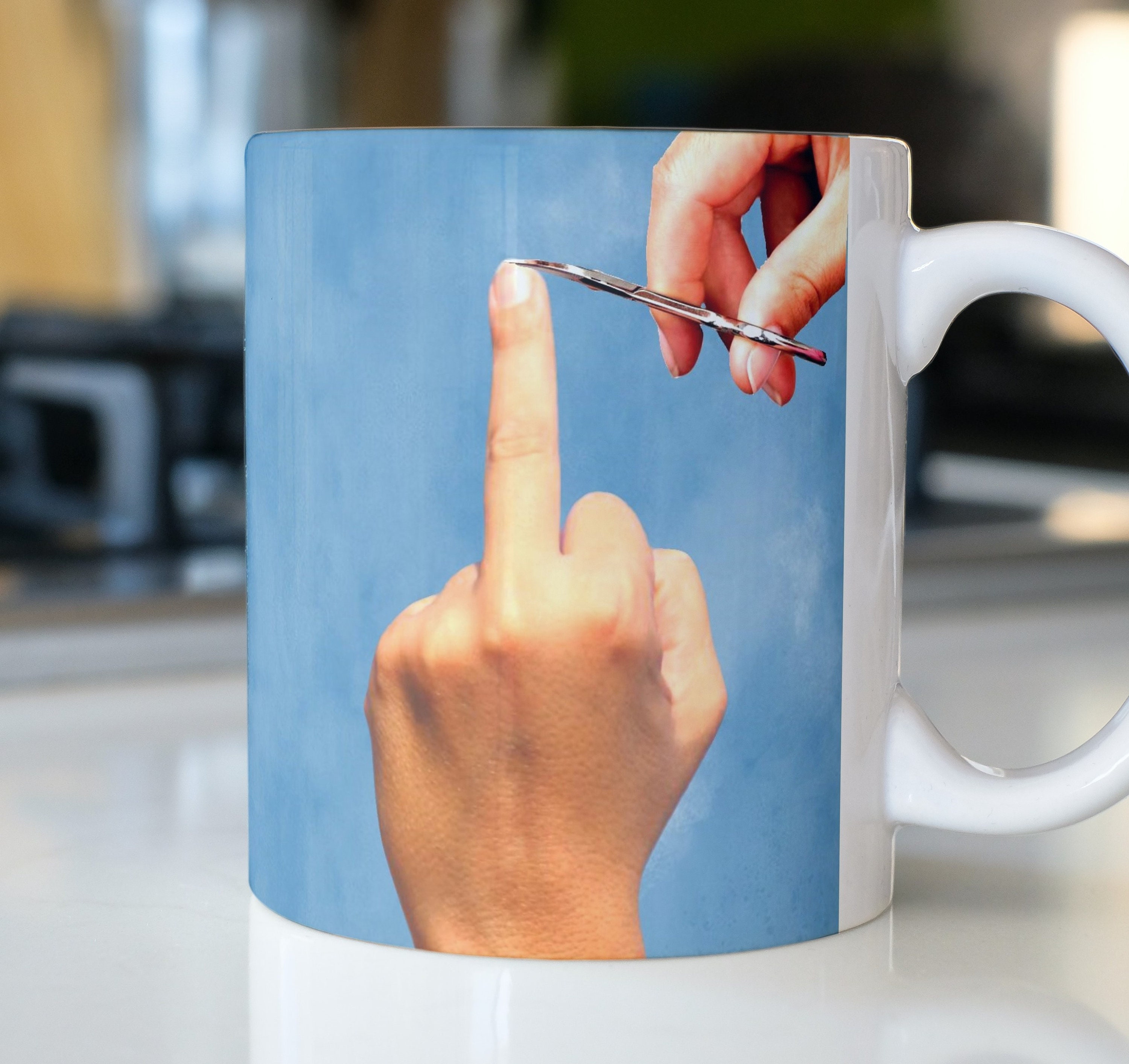 Funny Male Manicure Mug. Coffee Mug, Nail Clippers, Birthday Gift for ...