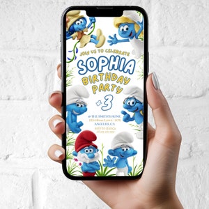 Verjaardagsuitnodiging, bewerkbare sjabloon, telefoonuitnodiging, direct downloaden, telefoonuitnodiging