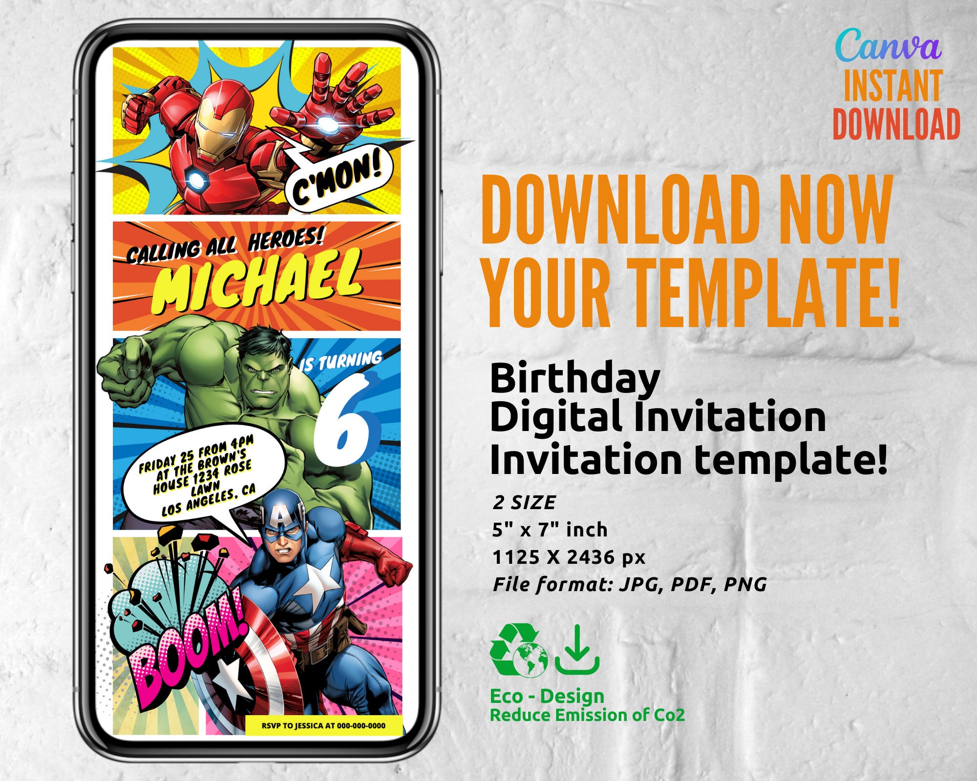 Spiderman Invitation Birthday Party Invitation Superhero, 41 OFF