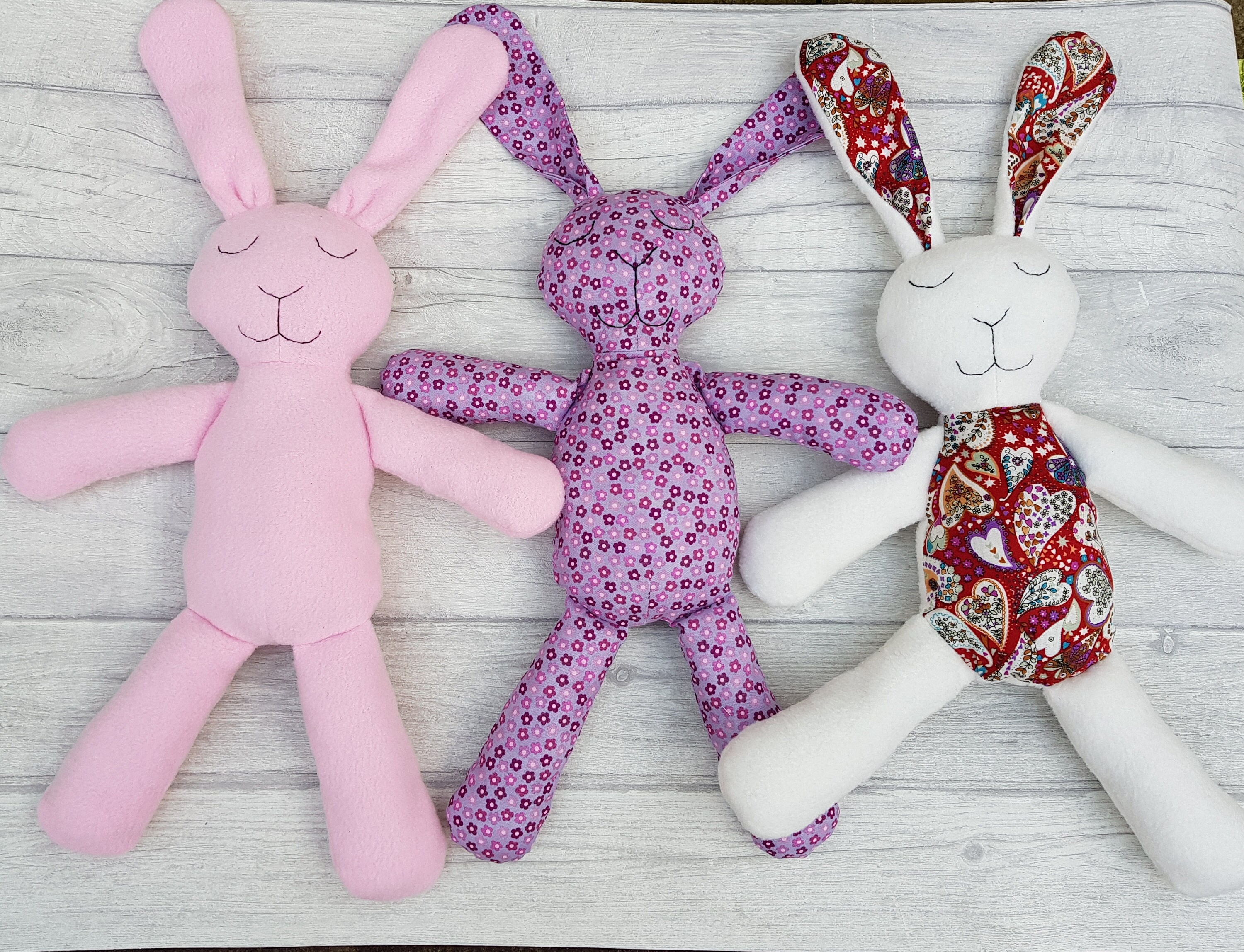 Bunny Softie PDF Sewing Pattern - George Cuddle Bunny - Rabbit Soft Toy ...