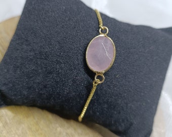 Bracciale Quarzo Rosa e perle 7 Chakra in pietra naturale da 8mm - Qualità AB
