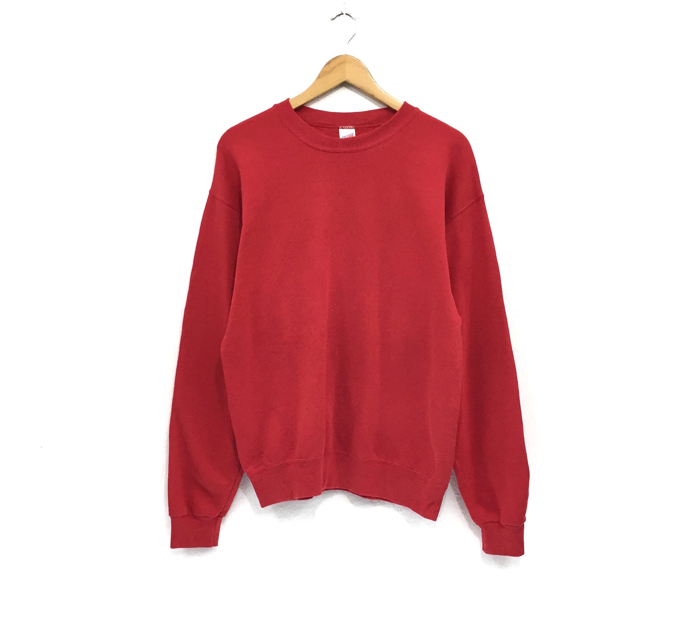 Rare Vintage Plain Red Sweatshirt Soffe Sweats Crewneck Red | Etsy