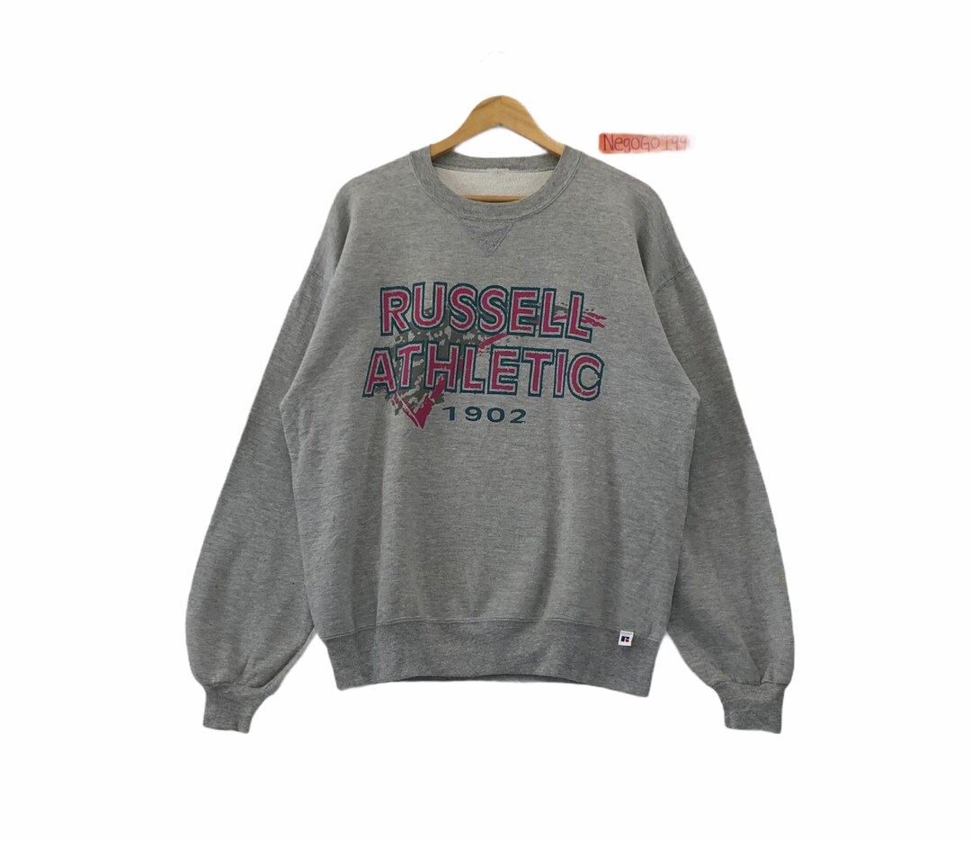 Rare Vintage Russell Athletic Sweatshirt Big Logo Spellout - Etsy