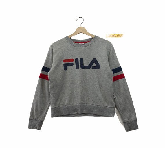 Rare Vintage Fila Sweatshirt Big Logo Crop Top Women - Etsy Singapore