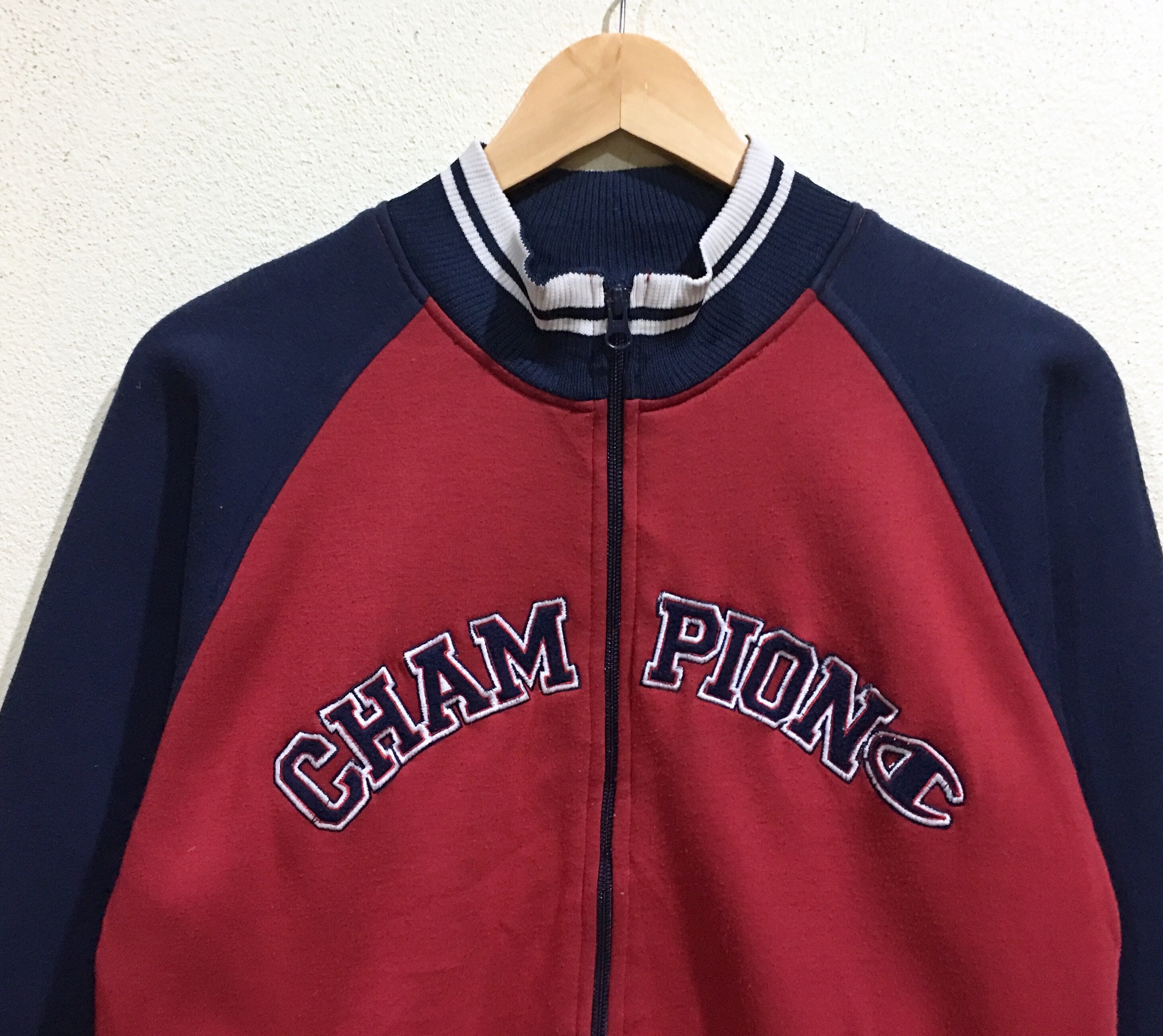 Vintage 90's Champion Zipper Champion Big Logo Embroidery Etsy