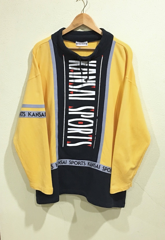 Vintage kansai yamamoto Japanese designers  sweatshirt half zipper