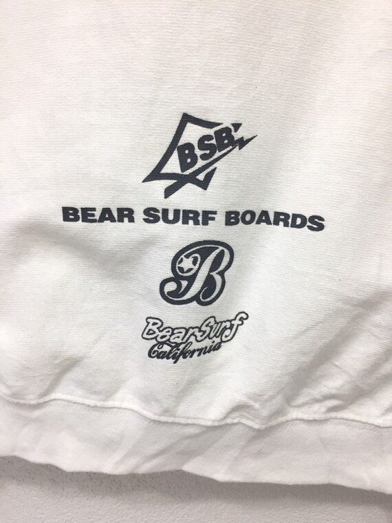 Rare!!! Bear Surfboard Big Logo Sleeveless Sweatsh… Gem