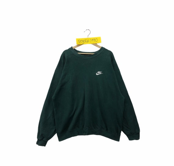 vintage forest green nike crewneck sweatshirt- 90's fashion  Vintage nike  sweatshirt, Nike crewneck sweatshirt, Vintage crewneck sweatshirt