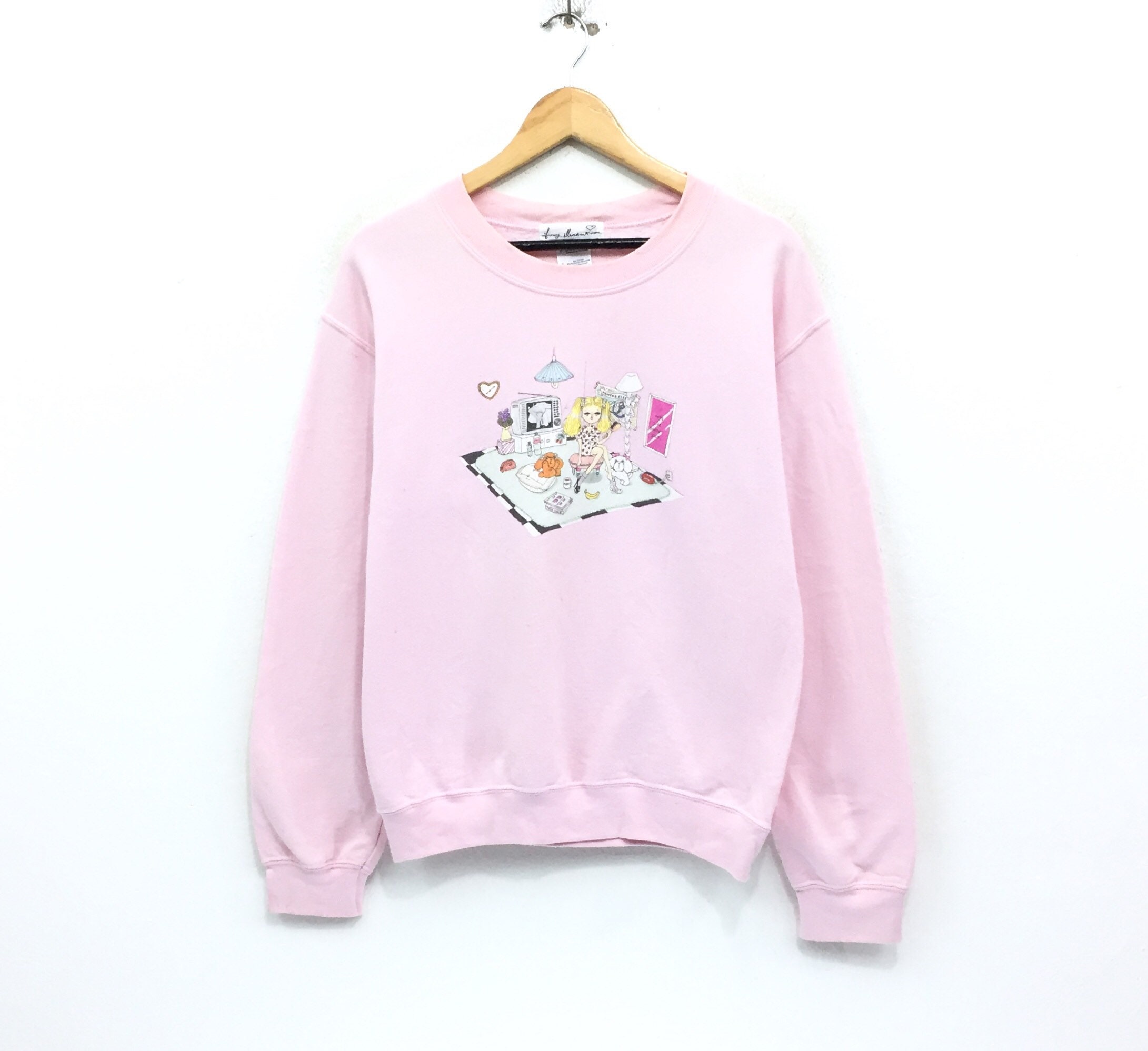 Rare Vintage Foxy Illustrations Sweatshirt Big Print Etsy Rare Vintage Foxy Illustrations Sweatshirt Big Print Etsy