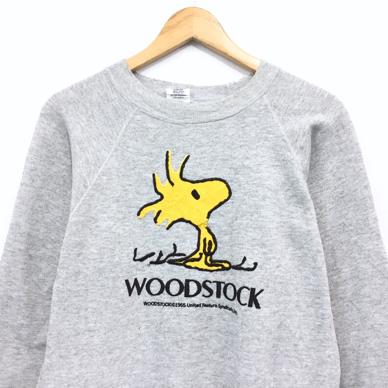 Rare Vintage Peanuts Sweatshirt WoodStock Embroidery Etsy