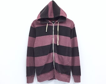 white and black striped hoodie
