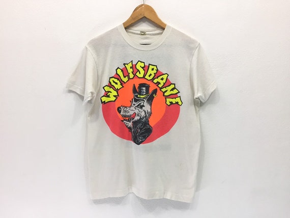 lovgivning Ved daggry Massakre Rare Vintage 80s Wolfsbane Hard Rock Heavy Metal T-shirt - Etsy Singapore