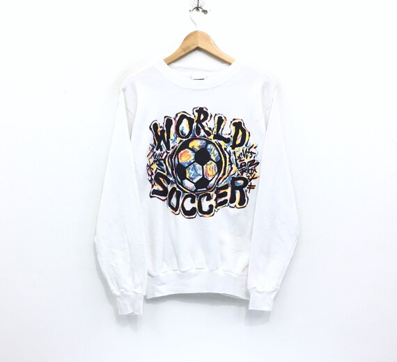 Rare!!! Vintage World Soccer Sweatshirt Pullover J