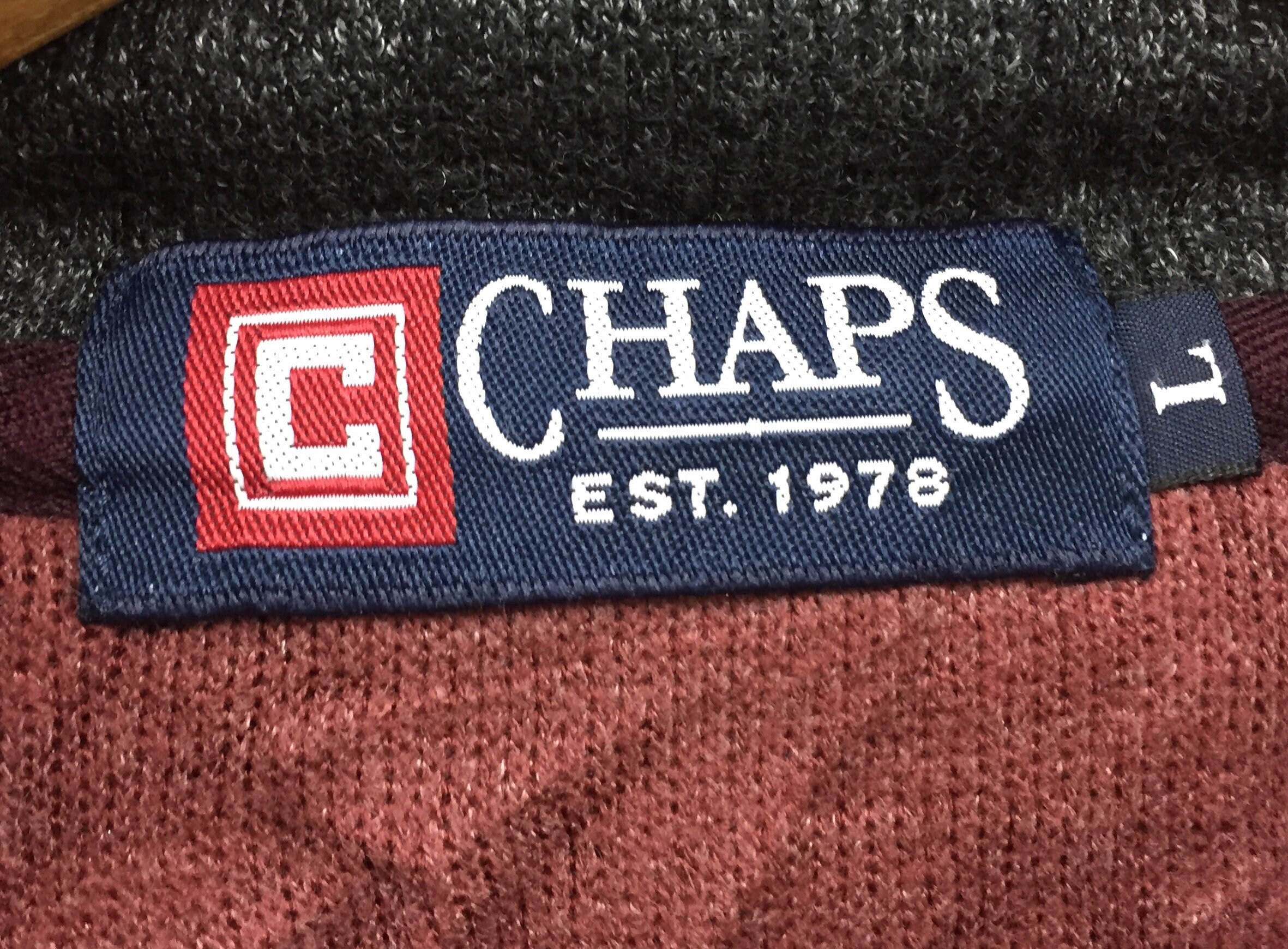 RARE Vintage Chaps Sweatshirt Half Zipper Small Logo | Etsy