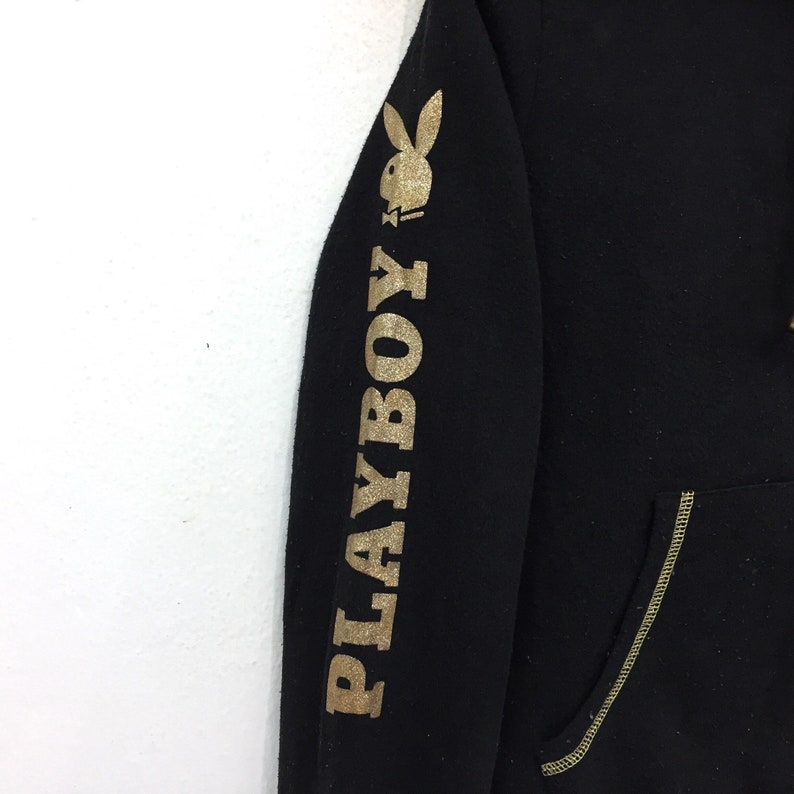 Rare Playboy Hoodie Zipper Small Logo Playboy Rabbit Gold | Etsy
