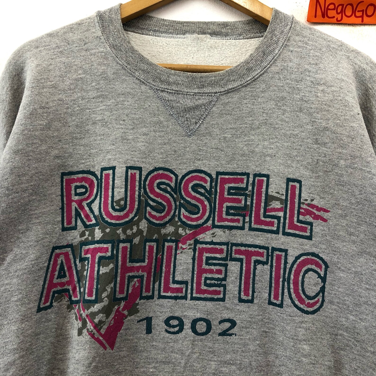 Rare Vintage Russell Athletic Sweatshirt Big Logo Spellout Etsy