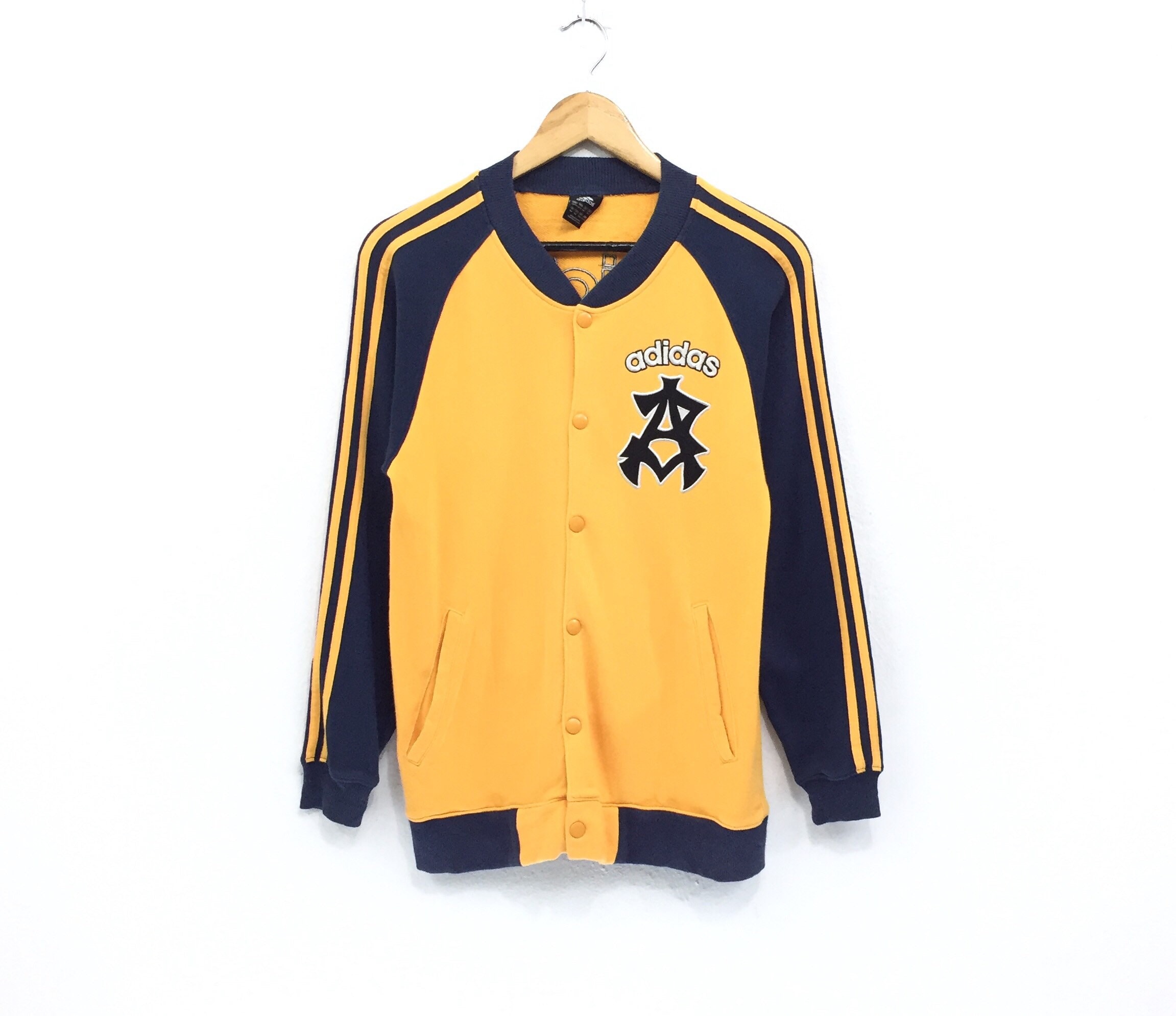 Rare Adidas Varsity Jacket Button up 