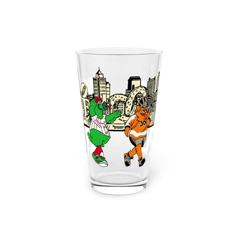 Copo de cerveja Philadelphia Mascots, 473ml (16oz) Philadelphia Sports imagem 1