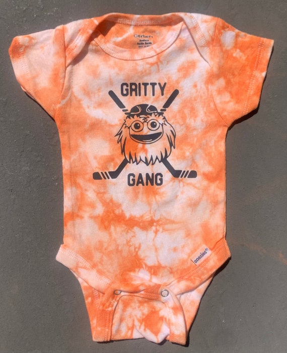 Flyers Gritty Tie Dye Bodysuit | Philly Hockey Baby Gift