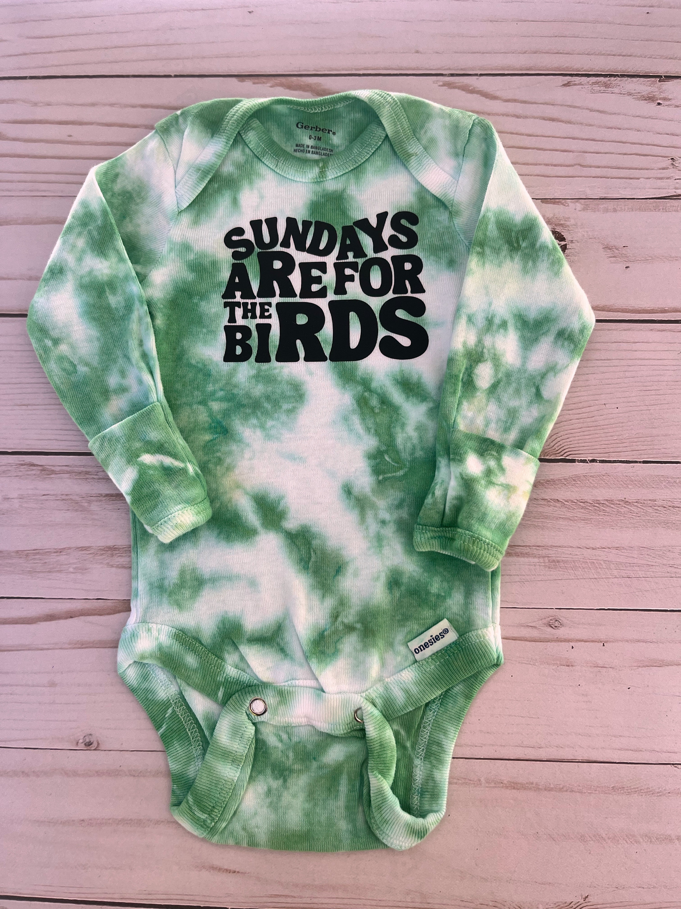 Toddler Eagles Tie Dye Bodysuit: Sundays Are For the Birds