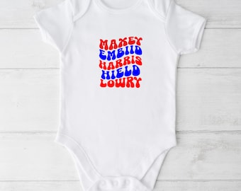 Philadelphia Sixers Bodysuit | Toddler Tee | Baby Gift | Unisex | Gender Neutral | Philly Basketball Ballgame Lineup Maxey Embiid Playoffs