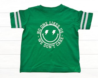 No One Likes Us We Don't Care Green Football Jersey Toddler Tee Philadelphia Eagles Green | Gender Neutral | Philly