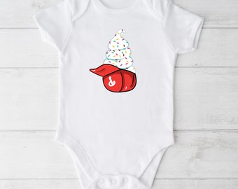 Philadelphia Phillies Baby Bodysuit: Baseball Ice Cream Cap