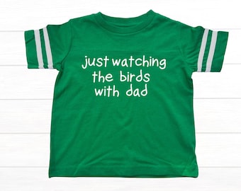 Philadelphia Eagles Toddler Tee: "Watching Football with Dad" Green Jersey