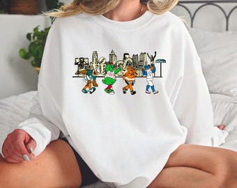 Philly Mascot Crewneck Sweatshirt | Broad Street | Philadelphia Skyline | Sports Eagles Flyers Sixers Phillies