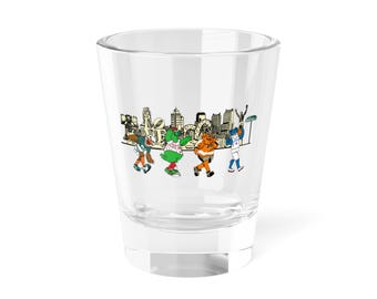 Copo de shot Philly Mascots Eagles Phillies Flyers Sixers, 1,5 oz