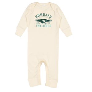 Sundays Are For the Birds Long Sleeve Bodysuit Coverall Philadelphia Eagles | Gender Neutral | Philly