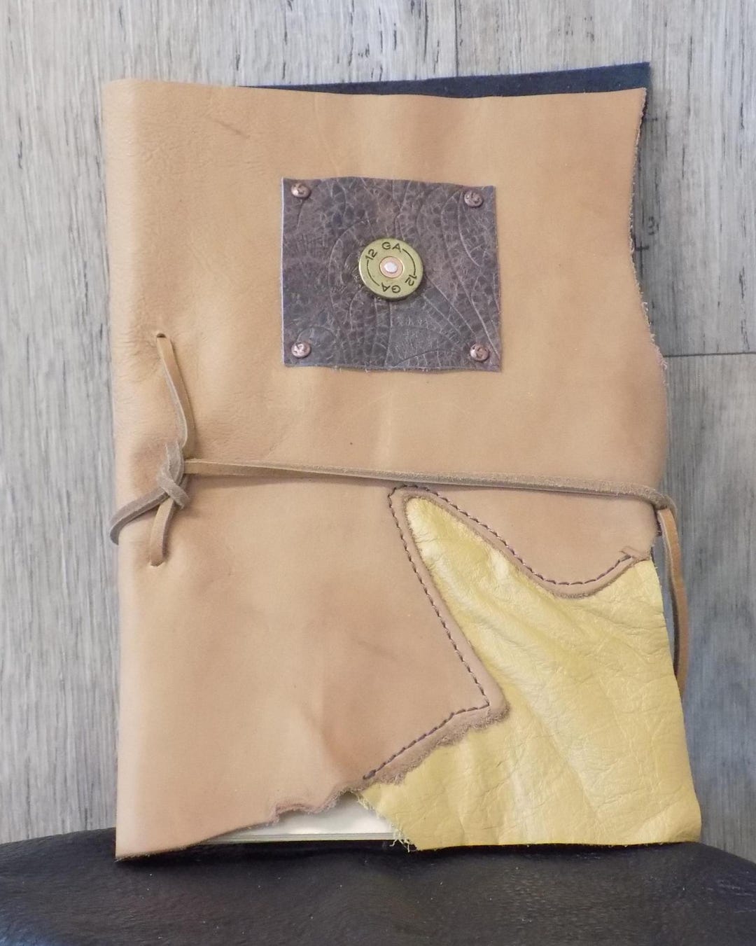 Journal Shell Case Tan Leather Covered Journal With Shotgun Shell Concho - Etsy