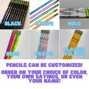 Custom Engraved Ticonderoga Pencils Great For Back to School, Teachers Gifts, Your Favorite Student - Set of 5
